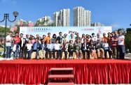 The Chief Secretary for Administration, Mr Matthew Cheung Kin-chung, and the Secretary for Labour and Welfare, Dr Law Chi-kwong, attended a starting ceremony for the fundraising walkathon held by the Hong Kong Federation of Trade Unions (HKFTU) Occupational Safety and Health (OSH) Association.