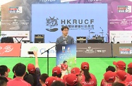 The Secretary for Labour and Welfare, Mr Stephen Sui, attended the "Tackling Barriers Through Sport" Campaign Kick-Off Event organised by the Hong Kong Rugby Union Community Foundation. Mr Sui expressed gratitude to all the athletes from Laureus World Sports Academy who came all the way to Hong Kong to promote social integration of able-bodied and disabled persons as well as the building of an inclusive society. This event is a prelude to the annual Hong Kong Sevens games.
