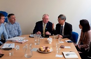 The Secretary for Labour and Welfare, Dr Law Chi-kwong, is conducting a six-day visit in Ireland. Photo shows (from right) the Director of Social Welfare, Ms Carol Yip, and Dr Law meeting the Chief Executive of the Alzheimer Society of Ireland, Mr Pat McLoughlin, in Dublin.