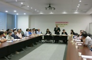 The Secretary for Labour and Welfare, Mr Matthew Cheung Kin-chung (middle), meets with an alliance on the rights of elderly and elderly carers and a number of Legislative Council members to listen to their views on the provision of welfare services and support for the elderly and their carers.
