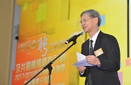 The Secretary for Labour and Welfare, Dr Law Chi-kwong, speaks at the 2017-18 Award Presentation Ceremony cum Experience Sharing Session of Inclusive Organisations of the Talent-Wise Employment Charter and Inclusive Organisations Recognition Scheme.