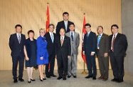 The Acting Chief Secretary for Administration, Mr Matthew Cheung Kin-chung, met a high-level delegation of Special Olympics International today (June 6). Photo shows Mr Cheung (front row, centre) with the Chairman of Special Olympics International, Dr Timothy Shriver (front row, fourth left); the Special Olympics Global Ambassador, Mr Yao Ming (back row); Special Olympics East Asia (SOEA) Senior Advisory Council Board Member Ms Melodee Hanes (front row, third left); the SOEA Senior Advisory Council Secretary General, Mr Robert Shi (front row, fourth right); the Chairperson of Special Olympics Hong Kong (SOHK), Mrs Laura Ling (front row, second left); the Vice-chairman of SOHK, Mr Yeung Tak-wah (front row, second right); the Director of the Chief Executive's Office, Mr Edward Yau (front row, third right); the Commissioner for Sports, Mr Yeung Tak-keung (front row, first left); and the Acting Administrative Assistant to the Chief Secretary for Administration, Mr Nicholas Chan (front row, first right).