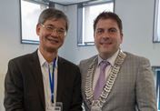 The Secretary for Labour and Welfare, Dr Law Chi-kwong, is continuing his six-day visit to Dublin, Ireland. Dr Law visited the Louth County Council  to learn about its age-friendly programme which is the first of its kind in Ireland. Photo shows Dr Law (left) with the Chairman of the Louth County Council, Mr Liam Reilly.