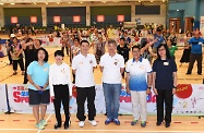 The Secretary for Labour and Welfare, Dr Law Chi-kwong, and the Under Secretary for Labour and Welfare, Mr Caspar Tsui, joined the public for activities at Smithfield Sports Centre in Central and Western District as part of Sport For All Day 2017 organised by the Leisure and Cultural Services Department.