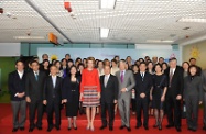 Her Majesty Queen Mathilde (front row, fifth left) and Mr Cheung (front row, sixth left) are pictured with guests in the centre.