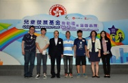 Mr Cheung (third left) is pictured with three pairs of mentors and mentees of CDF projects who shared their experience at the ceremony.