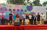 The Secretary for Labour and Welfare, Dr Law Chi-kwong, officiated at the Stargaze Camp for All and the Blind 2018 at the Tung Wah Group of Hospitals Ma Tso Lung Campsite in Sheung Shui.