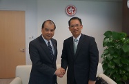 勞工及福利局局長張建宗與泰國駐香港總領事查克裏‧斯差瓦娜會面，就共同關注的議題交換意見。