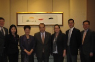 The Secretary for Labour and Welfare, Mr Matthew Cheung Kin-chung, pictured with the Canadian Minister of State for Seniors, the Honourable Alice Wong (third left) and her delegation. Accompanying Mr Cheung were officers of the Labour and Welfare Bureau.