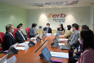 The Secretary for Labour and Welfare, Mr Chris Sun, visited the Practical Skills Training and Assessment Centre of the Employees Retraining Board on August 24 to take a closer look at its practical assessments for various courses. The Permanent Secretary for Labour and Welfare, Ms Alice Lau, also joined the visit. Photo shows Mr Sun (fourth left) and Ms Lau (fifth left) being briefed by the Executive Director of the Employees Retraining Board, Mr Byron Ng (third left), on the progress of initiatives on employees retraining and manpower development.