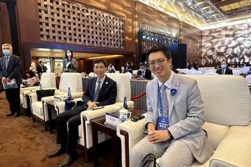 The Under Secretary for Labour and Welfare, Mr Ho Kai-ming, led the Hong Kong, China delegation comprising representatives of the Labour and Welfare Bureau and the Social Welfare Department to visit Beijing on May 20 afternoon to attend the Rehabilitation International Centennial Celebration. Photo shows Mr Ho at the opening ceremony and plenary session on May 21 morning.