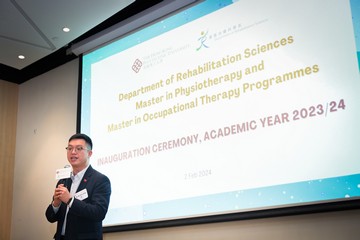 The Under Secretary for Labour and Welfare, Mr Ho Kai-ming, officiated at the Hong Kong Polytechnic University Department of Rehabilitation Sciences Master in Physiotherapy and Master in Occupational Therapy Programmes Inauguration Ceremony this morning (February 2), and visited the teaching facilities, laboratories and clinics. The Government has earmarked resources in 2023-24 to implement the Training Sponsorship Scheme continuously in the coming five years, fully sponsoring the tuition fees of 750 additional students of the Master in Occupational Therapy and Master in Physiotherapy programmes of the Hong Kong Polytechnic University, as well as the Bachelor in Occupational Therapy and Bachelor in Physiotherapy programmes of the Tung Wah College.