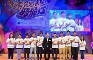 The Secretary for Labour and Welfare, Mr Matthew Cheung Kin-chung (centre), pictures with the 10 awardees at the Award Ceremony of Most Improved Trainees of Youth Pre-employment Training Programme and Youth Work Experience and Training Scheme (YPTP&YWETS) 2012.