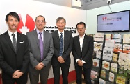 The Secretary for Labour and Welfare, Dr Law Chi-kwong, visited the Samaritan Befrienders Hong Kong (SBHK) to get an update on its services provided to persons with emotional stress or suicidal risk. Photo shows Dr Law (second right) with the Chairman of the SBHK, Mr Robert Wong (second left); the Executive Director of the SBHK, Mr Clarence Tsang (first right); and Executive Committee Member of the SBHK Mr Heymans Wong (first left).