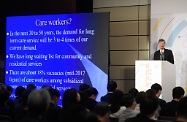 勞工及福利局局長羅致光博士在樂齡科技博覽暨高峰會2018就「樂齡及康復創科應用——香港的政策與支援」發表主題演講。