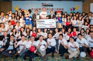 Mr Cheung is pictured with all the Disney VoluntEARS teams at the award ceremony.