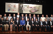 The Secretary for Labour and Welfare, Mr Matthew Cheung Kin-chung (seventh right, front row) is pictured with the President of Rotary Club of Kowloon West, Dr Wing Leung (seventh left, front row), and other panel judges and guests at the prize-giving ceremony of a microfilm competition organised by Rotary Club of Kowloon West to show respect to the elderly.