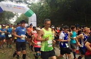 The Secretary for Labour and Welfare, Dr Law Chi-kwong, officiates at Muse Fearless Dragon Charity Run 2018 organised by Hong Kong Network for the Promotion of Inclusive Society at Pak Tam Chung PHAB Site in Sai Kung.