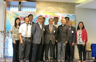 Mr Cheung (front row, middle) is pictured with the organisers and other guests at the book launch ceremony.