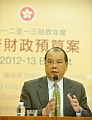 The Secretary for Labour and Welfare， Mr Matthew Cheung Kin-chung， elaborates on labour and welfare policy areas in the 2012-13 Budget at a press conference today (February 3).